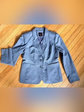 The Limited Gray Tailored Two-Button Blazer